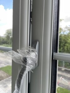 Windows left partial open to prevent condensation & mould