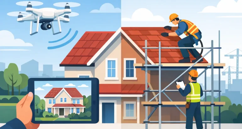 Drone Roof Inspection vs Scaffold Compared